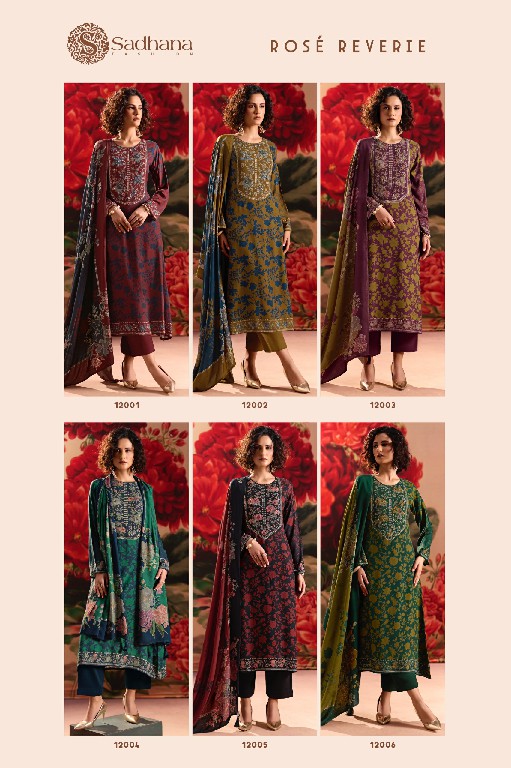 SADHANA ROSE REVERIE WHOLESALE VISCOSE PASHMINA WINTER COLLECTION UNSTITCH SALWAR SUITS EXPORTER