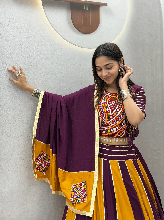 SHREE RAM CREATION D.NO 201 WHOLESALE READYMADE PURE COTON NAVRATRI SPECIAL LEHENGA CHOLI FOR EXPORT