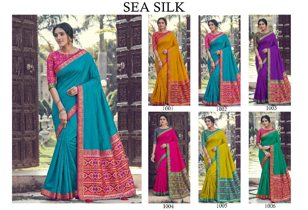 SHREE SHYAM FASHION SEA SILK WHOLESALE SILK FESTIVE WEAR INDIAN SAREES FOR WOMEN ONLINE
