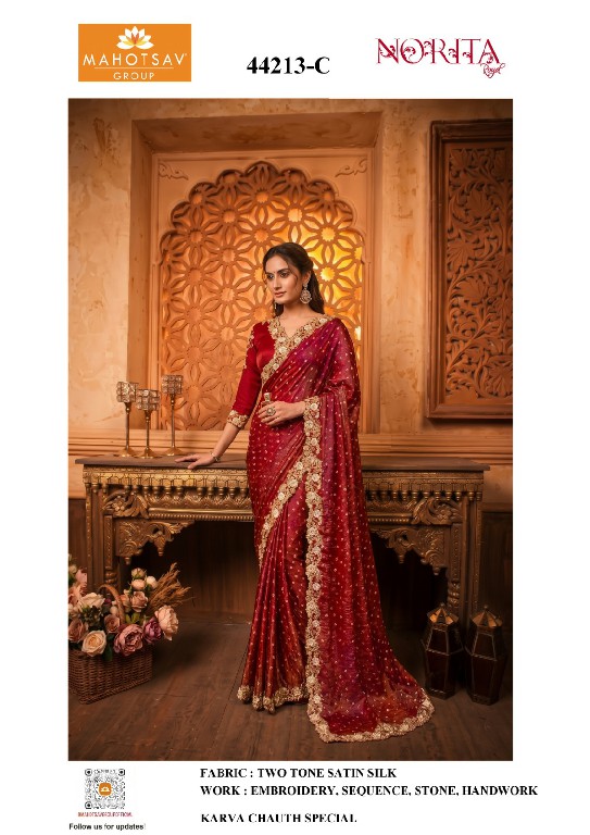 MAHOTSAV KARVA CHAUTH SPECIAL SAREES WHOLESALE READYMADE BEAUTIFUL DESIGNER SAREES FOR WOMEN ONLINE