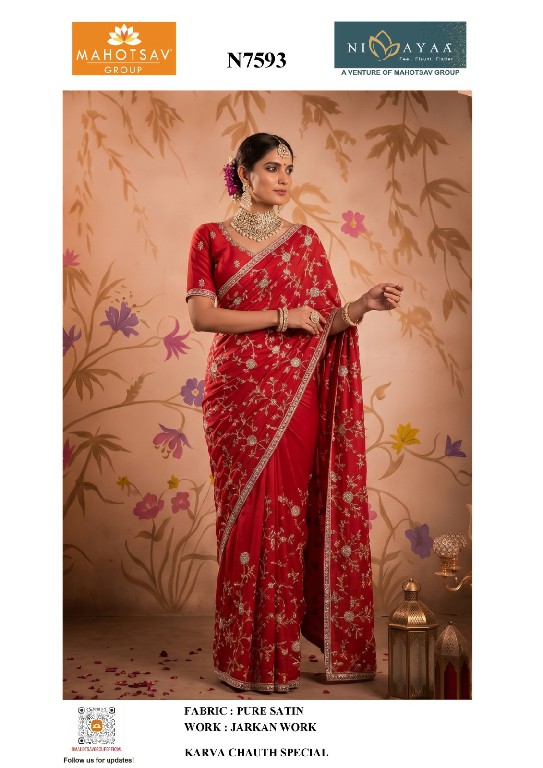 MAHOTSAV KARVA CHAUTH SPECIAL SAREES WHOLESALE READYMADE BEAUTIFUL DESIGNER SAREES FOR WOMEN ONLINE