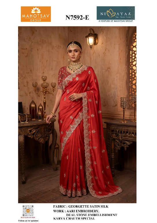 MAHOTSAV KARVA CHAUTH SPECIAL SAREES WHOLESALE READYMADE BEAUTIFUL DESIGNER SAREES FOR WOMEN ONLINE