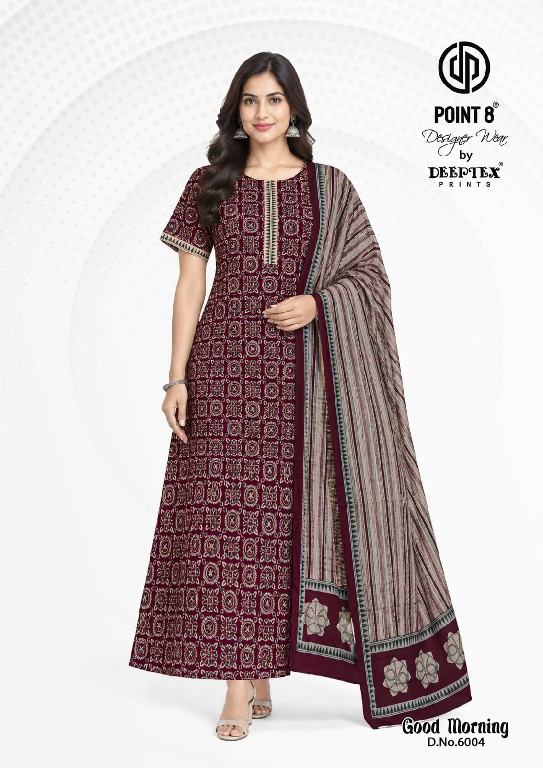 DEEPTEX POINT 8 GOOD MORNING VOL 6 WHOLESALE READYMADE COTTON PRINTED BEST NIGHTY WITH DUPATTA FOR EXPORT