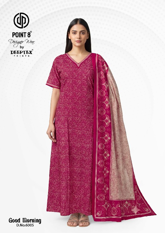 DEEPTEX POINT 8 GOOD MORNING VOL 6 WHOLESALE READYMADE COTTON PRINTED BEST NIGHTY WITH DUPATTA FOR EXPORT