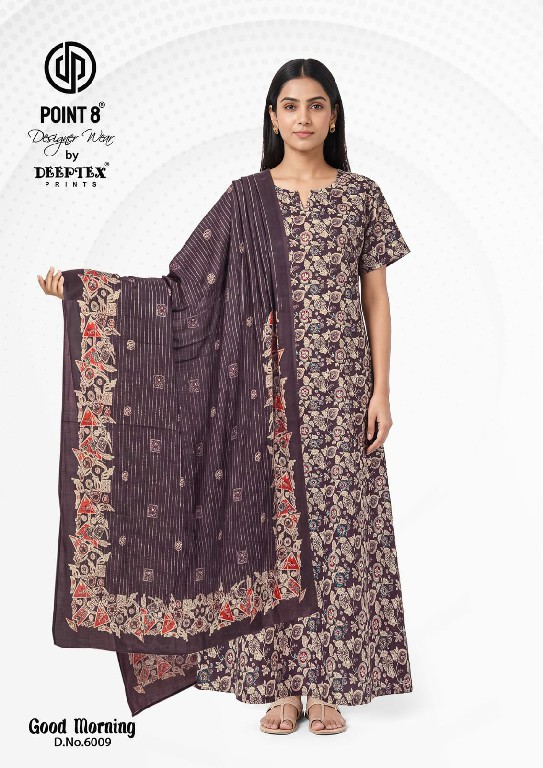 DEEPTEX POINT 8 GOOD MORNING VOL 6 WHOLESALE READYMADE COTTON PRINTED BEST NIGHTY WITH DUPATTA FOR EXPORT