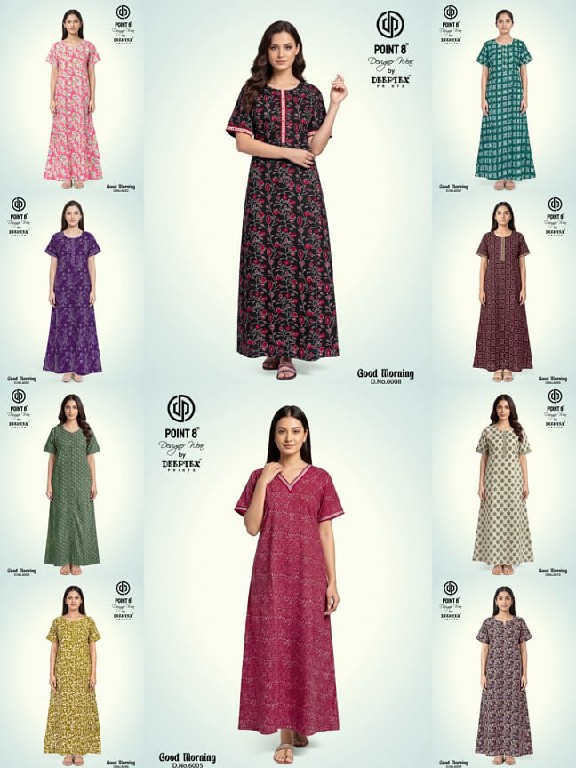 DEEPTEX POINT 8 GOOD MORNING VOL 6 WHOLESALE READYMADE COTTON PRINTED NIGHTY FOR WOMEN ONLINE