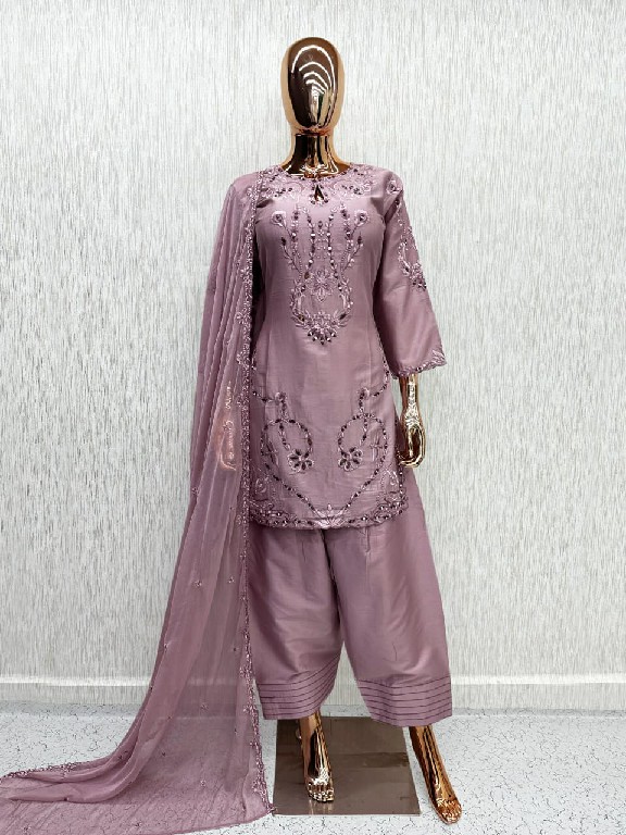 LAXURIA TRENDZ D.NO 1659 WHOLESALE READYMADE JAM SATIN ELEGANCE 3 PCS SUITS EXPORTER