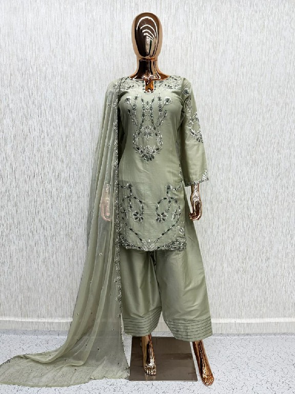 LAXURIA TRENDZ D.NO 1659 WHOLESALE READYMADE JAM SATIN ELEGANCE 3 PCS SUITS EXPORTER