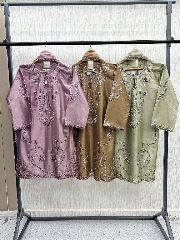 LAXURIA TRENDZ D.NO 1659 WHOLESALE READYMADE JAM SATIN ELEGANCE 3 PCS SUITS EXPORTER