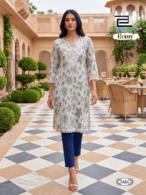 BLUE HILLS ROMY WHOLESALE READYMADE SOFT COTTON WITH WORK FANCY KURTIS FOR WOMEN ONLINE