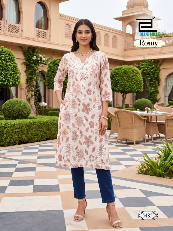 BLUE HILLS ROMY WHOLESALE READYMADE SOFT COTTON WITH WORK FANCY KURTIS FOR WOMEN ONLINE