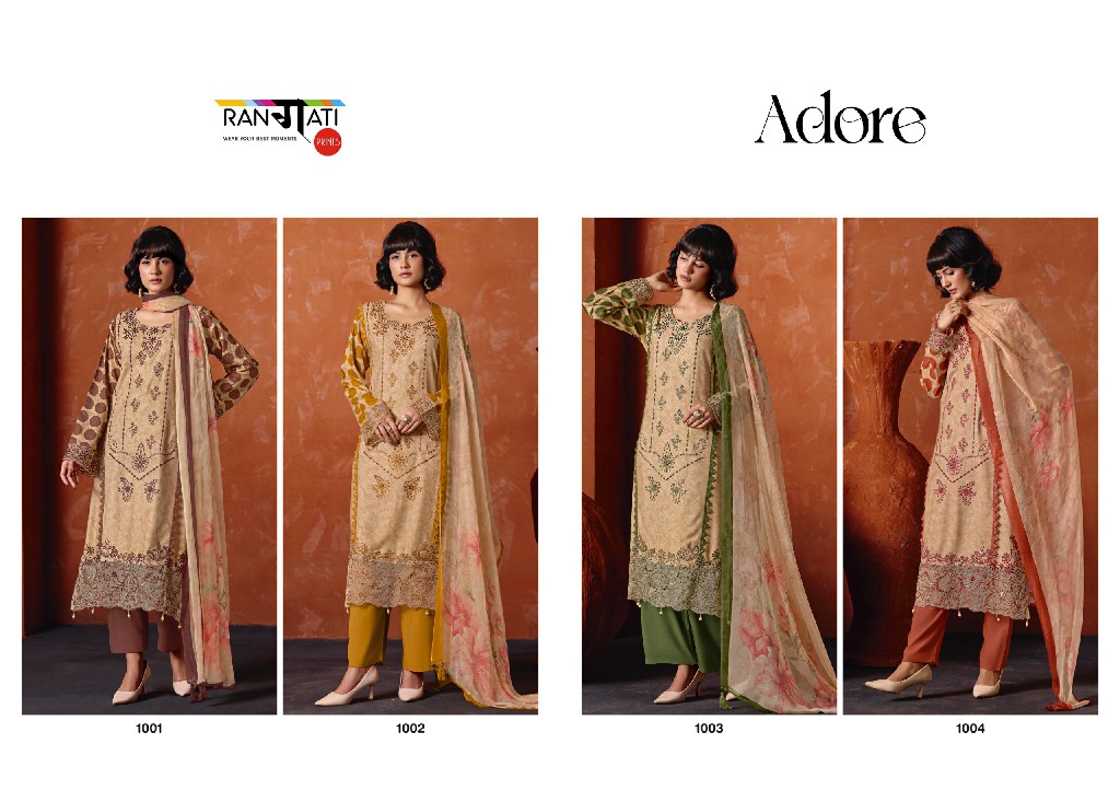 RANGATI PRINTS ADORE WHOLESALE PURE PUSHMINA WINTER BEAUTIFUL UNSTITCH SALWAR SUITS EXPORTER