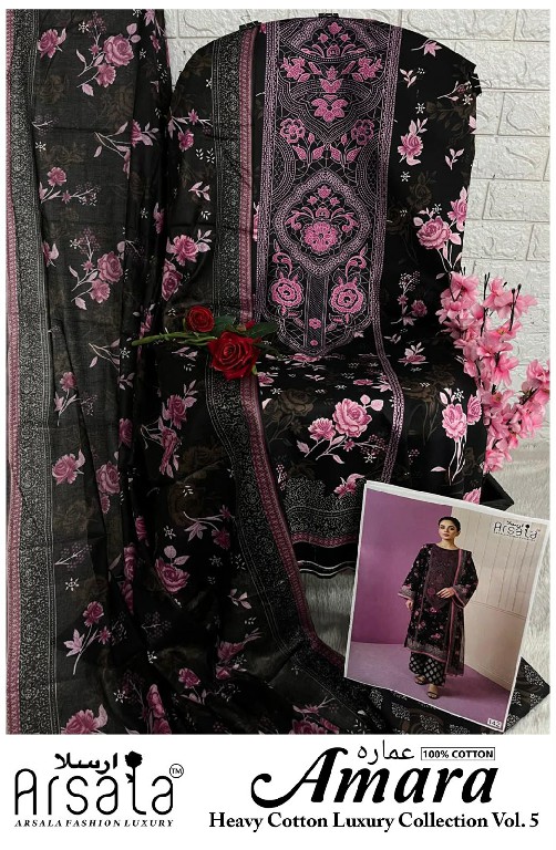 ARSALA AMARA VOL 5 WHOLESALE PURE LAWN COTTON PRINTRD KARACHI STYLE DRESS MATERIAL ONLINE