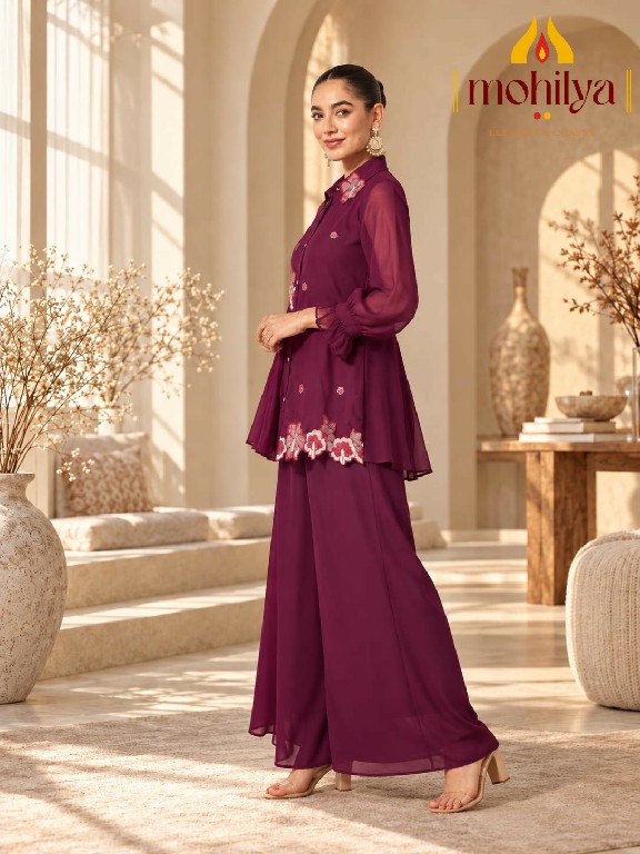 MOHILYA D.NO 1107 WHOLESALE READYMADE MAL CHANDERI UNIQUE ELEGANT STYLISH COMBO CORD SET FOR EXPORT