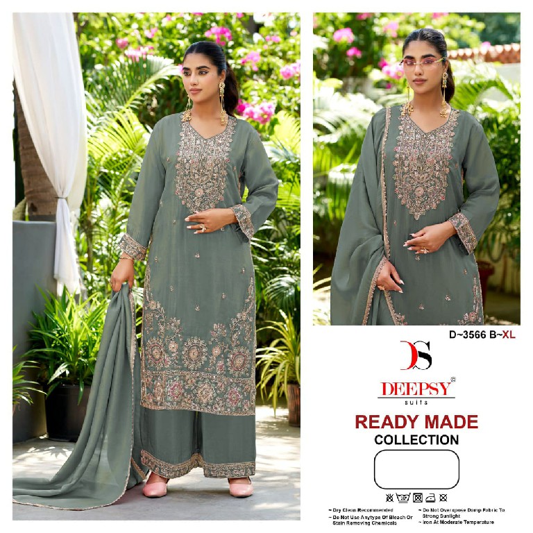 DEEPSY D.NO 3566 WHOLESALE READYMADE VISCOSE TISSUE SILK BEATS WORK PAKISTANI 3 PCS SUITS EXPORTER