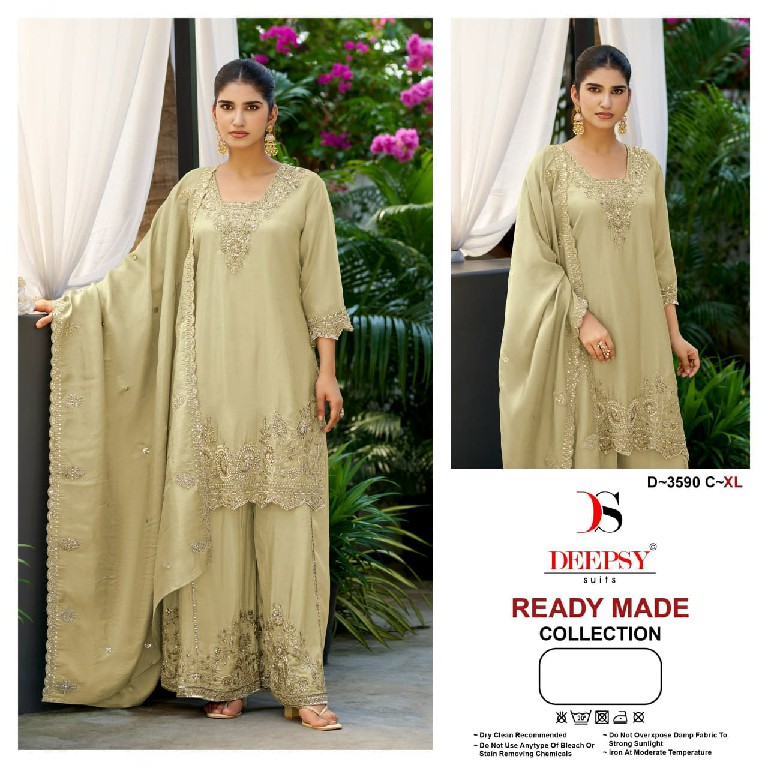 DEEPSY D.NO 3590 WHOLESALE READYMADE VISCOSE TISSUE SILK PAKISTANI GORGEOUS LOOK 3 PCS SUITS SUPPLIER