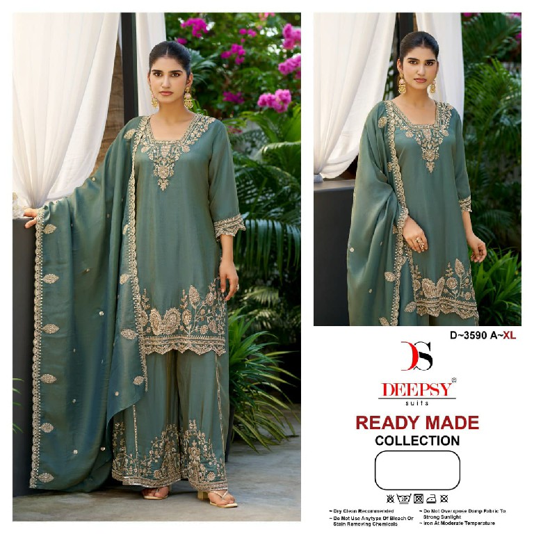 DEEPSY D.NO 3590 WHOLESALE READYMADE VISCOSE TISSUE SILK PAKISTANI GORGEOUS LOOK 3 PCS SUITS SUPPLIER