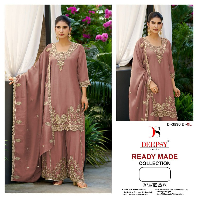 DEEPSY D.NO 3590 WHOLESALE READYMADE VISCOSE TISSUE SILK PAKISTANI GORGEOUS LOOK 3 PCS SUITS SUPPLIER