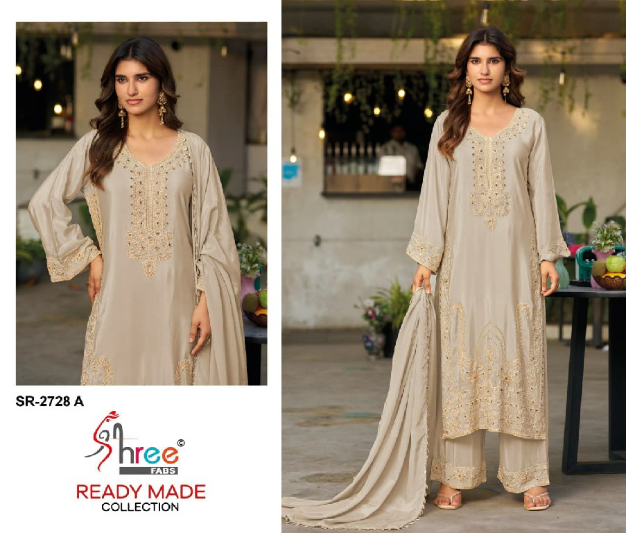 SHREE FABS R-2788 WHOLESALE READYMADE VISCOSE CREP SILK LONG STRAIGHT 3 PCS SUITS EXPORTER
