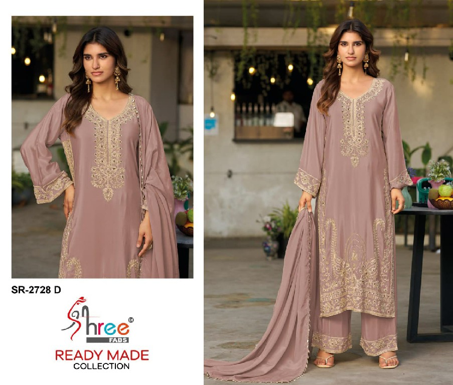 SHREE FABS R-2788 WHOLESALE READYMADE VISCOSE CREP SILK LONG STRAIGHT 3 PCS SUITS EXPORTER