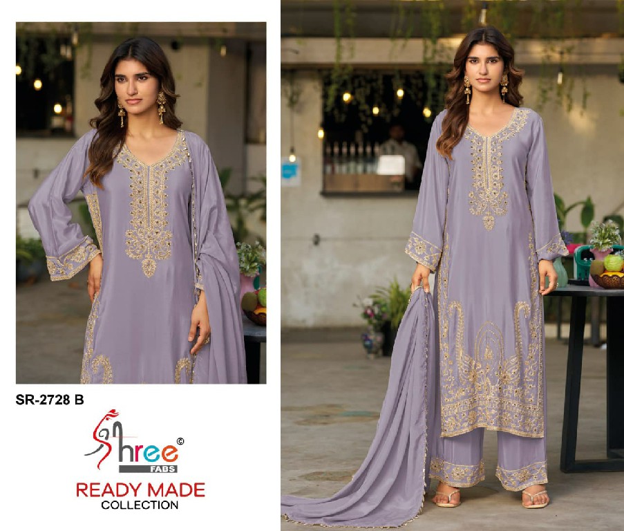 SHREE FABS R-2788 WHOLESALE READYMADE VISCOSE CREP SILK LONG STRAIGHT 3 PCS SUITS EXPORTER