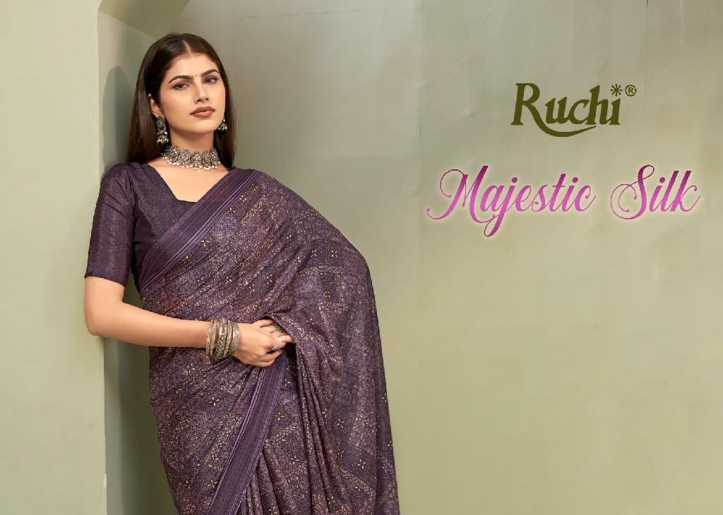 RUCHI MAJESTIC SILK VOL 1 WHOLESALE GLITTER SILK CASUAL WEAR SAREES FOR WOMEN ONLINE