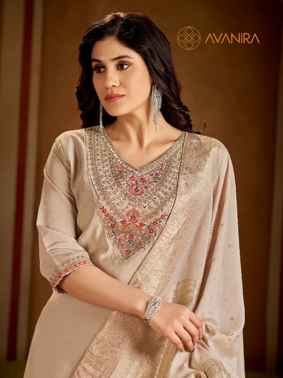 AVANIRA KAYA WHOLESALE READYMADE ROMAN SILK HAND WORK 3 PCS COMBO SET SUITS EXPORTER
