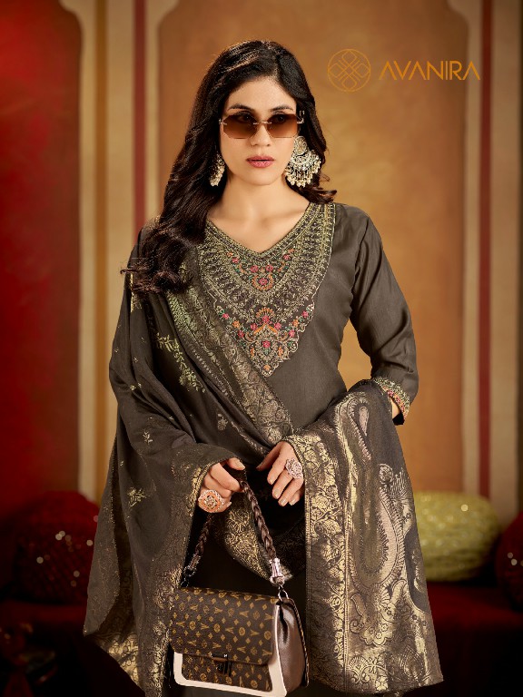 AVANIRA KAYA WHOLESALE READYMADE ROMAN SILK HAND WORK 3 PCS COMBO SET SUITS EXPORTER