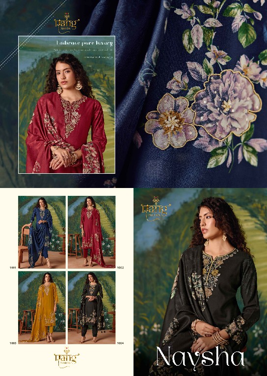 RANG FASHION NAYSHA WHOLESALE PURE PASHMINA WINTER COLECTION UNSTITCH SALWAR SUITS EXPORTER
