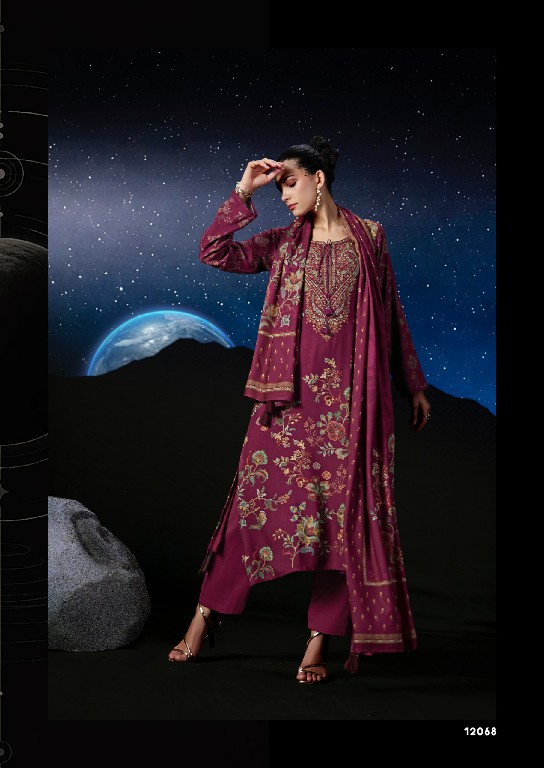 PRM TRENDZ THE MOON WHOLESALE VISCOSE PASHMINA WINTER ELEGANT UNSTITCH SALWAR SUITS EXPORTER