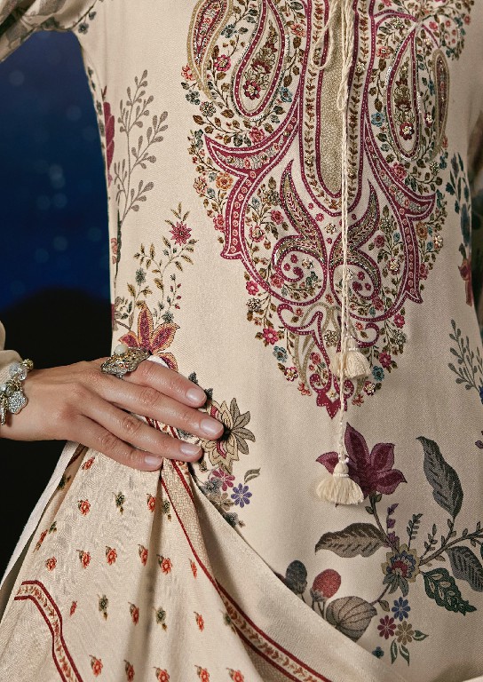 PRM TRENDZ THE MOON WHOLESALE VISCOSE PASHMINA WINTER ELEGANT UNSTITCH SALWAR SUITS EXPORTER