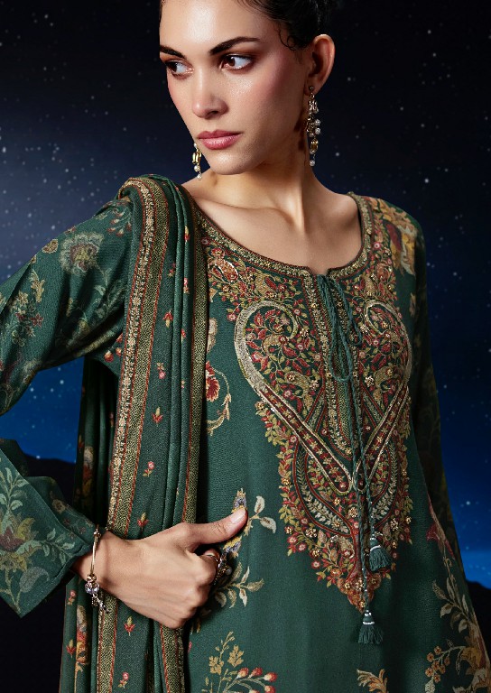 PRM TRENDZ THE MOON WHOLESALE VISCOSE PASHMINA WINTER ELEGANT UNSTITCH SALWAR SUITS EXPORTER