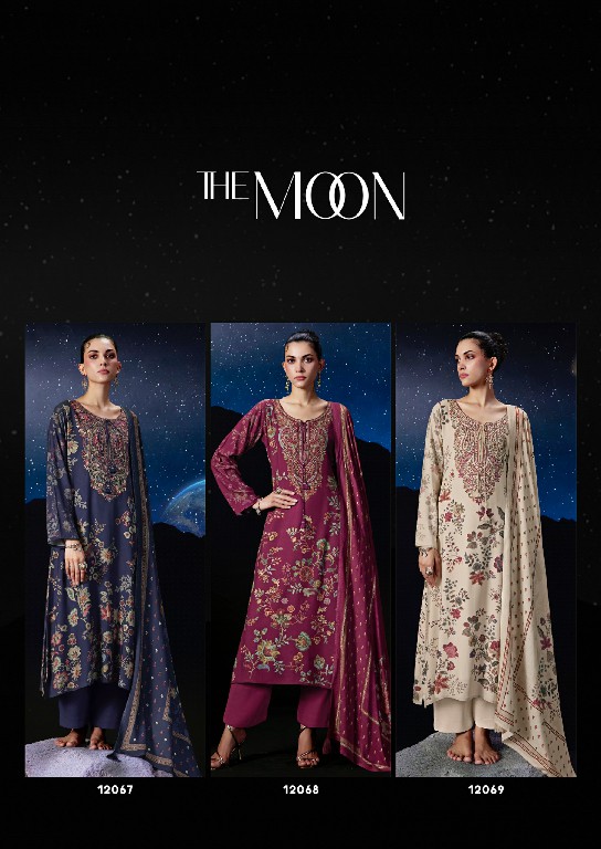 PRM TRENDZ THE MOON WHOLESALE VISCOSE PASHMINA WINTER ELEGANT UNSTITCH SALWAR SUITS EXPORTER