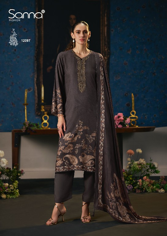 SANNA FASHION BELLISHA WHOLESALE VISCOSE PASHMINA WINTER SPECIAL UNSTITCH SALWAR SUITS SUPPLIER