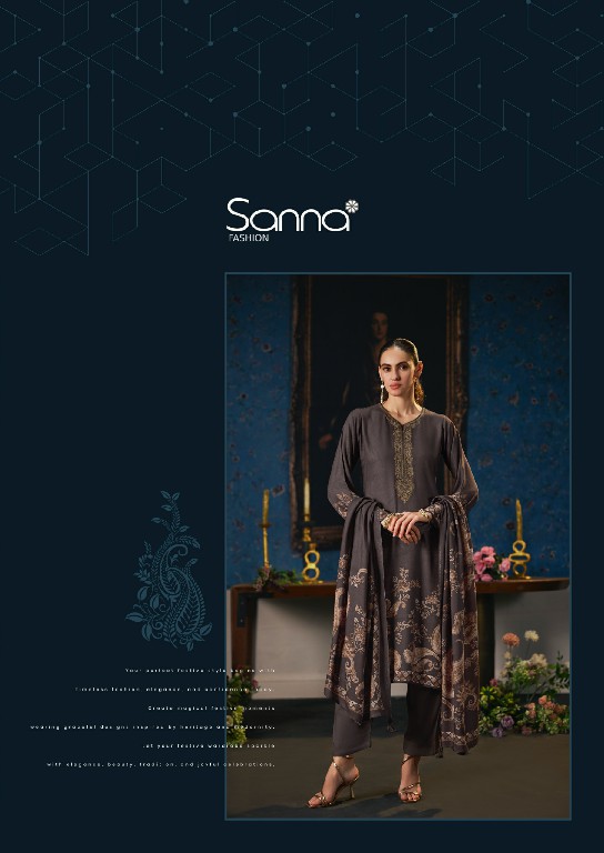 SANNA FASHION BELLISHA WHOLESALE VISCOSE PASHMINA WINTER SPECIAL UNSTITCH SALWAR SUITS SUPPLIER