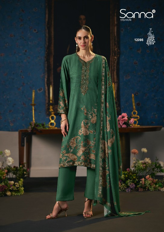 SANNA FASHION BELLISHA WHOLESALE VISCOSE PASHMINA WINTER SPECIAL UNSTITCH SALWAR SUITS SUPPLIER