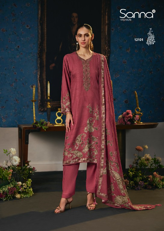 SANNA FASHION BELLISHA WHOLESALE VISCOSE PASHMINA WINTER SPECIAL UNSTITCH SALWAR SUITS SUPPLIER