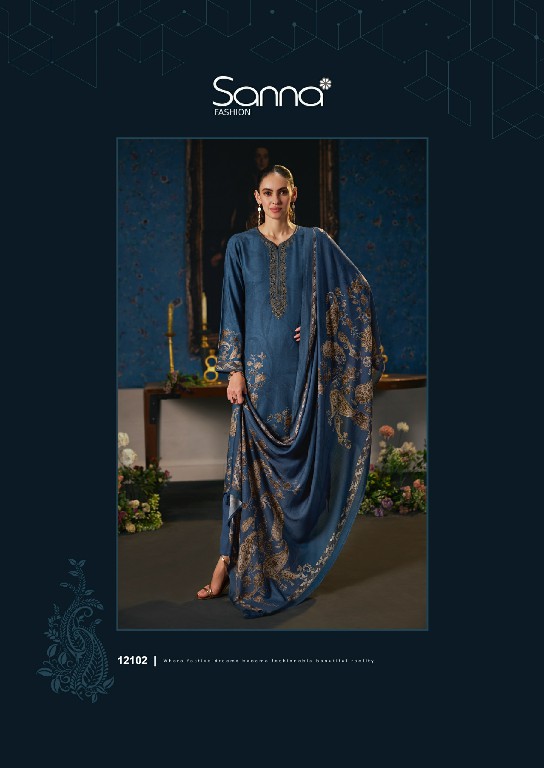 SANNA FASHION BELLISHA WHOLESALE VISCOSE PASHMINA WINTER SPECIAL UNSTITCH SALWAR SUITS SUPPLIER