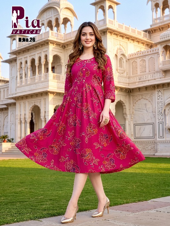 TEXTILEDEAL PIA VATICAN WHOLESALE READYMADE PRINTED FLAIR STYLISH KURTIS COMBO FOR WOMEN ONLINE