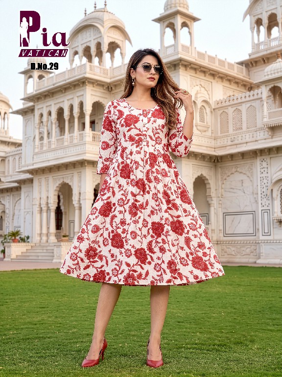 TEXTILEDEAL PIA VATICAN WHOLESALE READYMADE PRINTED FLAIR STYLISH KURTIS COMBO FOR WOMEN ONLINE