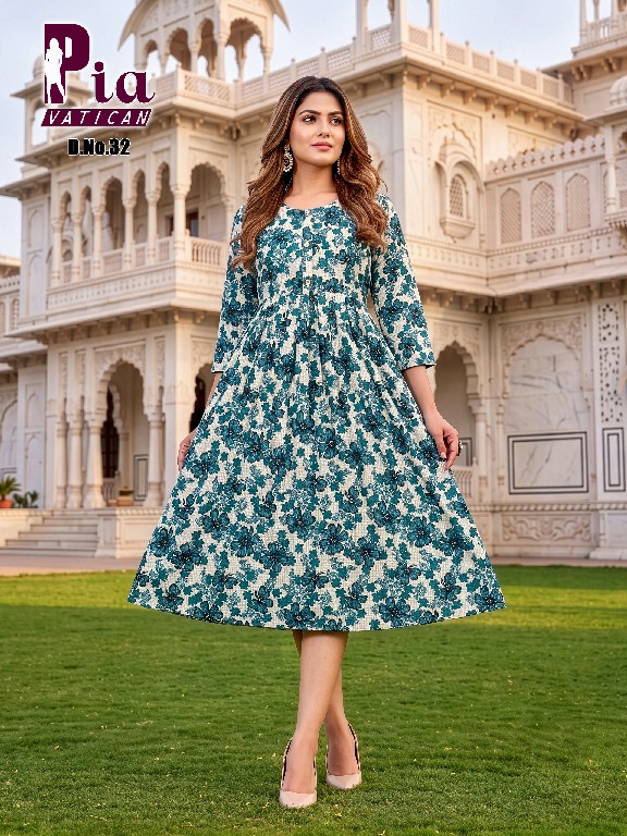 TEXTILEDEAL PIA VATICAN WHOLESALE READYMADE PRINTED FLAIR STYLISH KURTIS COMBO FOR WOMEN ONLINE
