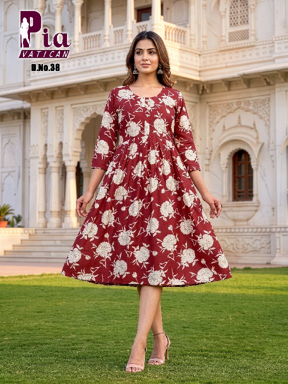 TEXTILEDEAL PIA VATICAN WHOLESALE READYMADE PRINTED FLAIR STYLISH KURTIS COMBO FOR WOMEN ONLINE