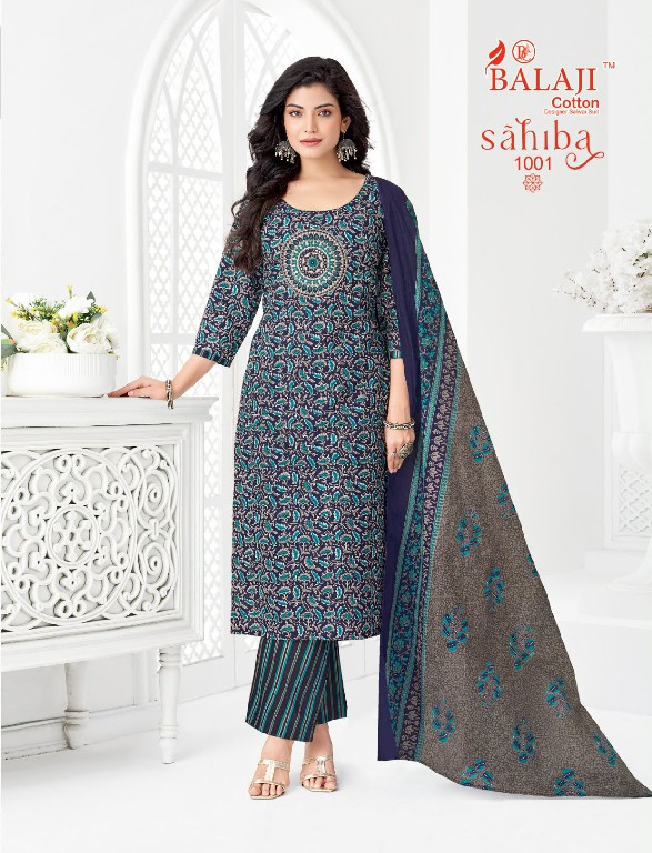 BALAJI SAHIBA VOL 1 WHOLESALE READYMADE COTTON REGULAR WEAR 3 PCS SUITS SUPPLIER