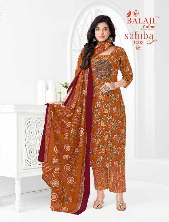 BALAJI SAHIBA VOL 1 WHOLESALE READYMADE COTTON REGULAR WEAR 3 PCS SUITS SUPPLIER