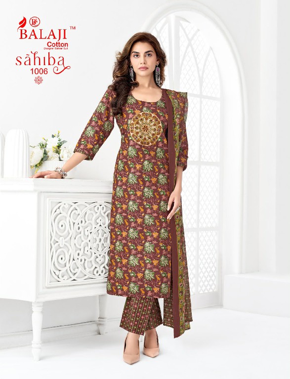 BALAJI SAHIBA VOL 1 WHOLESALE READYMADE COTTON REGULAR WEAR 3 PCS SUITS SUPPLIER