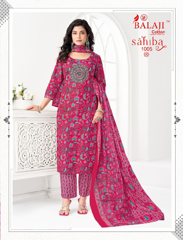 BALAJI SAHIBA VOL 1 WHOLESALE READYMADE COTTON REGULAR WEAR 3 PCS SUITS SUPPLIER