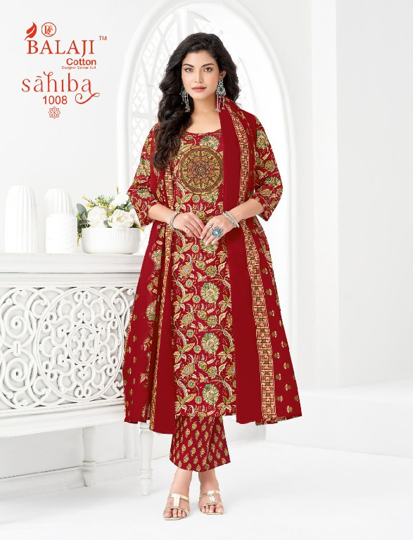 BALAJI SAHIBA VOL 1 WHOLESALE READYMADE COTTON REGULAR WEAR 3 PCS SUITS SUPPLIER