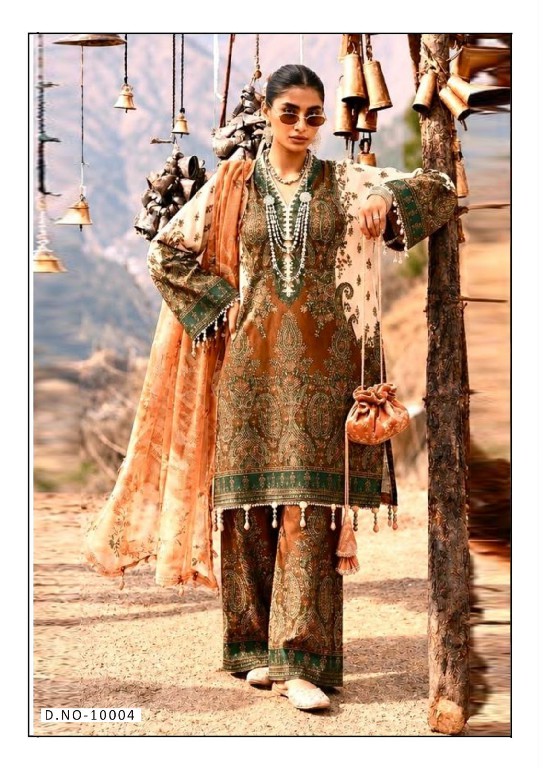HALA RAMSHA VOL 10 WHOLESALE READYMADE PURE LAWN PAKISTANI CASUAL WEAR 3 PCS SUITS FOR EXPORT