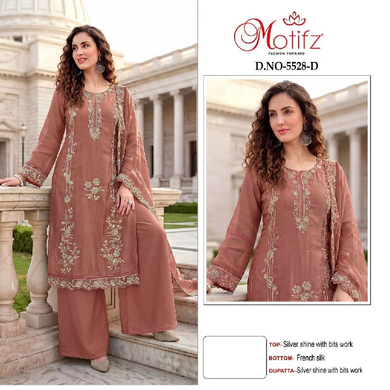 MOTIFZ D.NO 5528 WHOLESALE SILVER SINE BEATS WORK PAKISTANI UNSTITCH SALWAR SUITS EXPORTER
