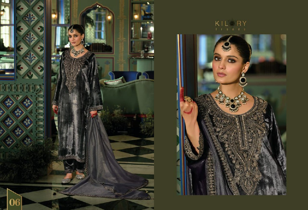KILORY TRENDS VELENTINO WHOLESALE PURE VELVET WINTER SPECIAL UNSTITCH SALWAR SUITS EXPORTER